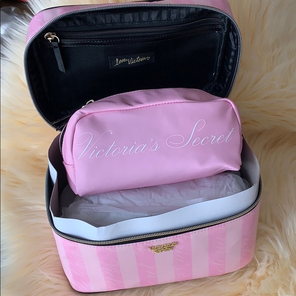 Victoria’s Secret Signature Striped Carry Case - Picture 8 of 12
